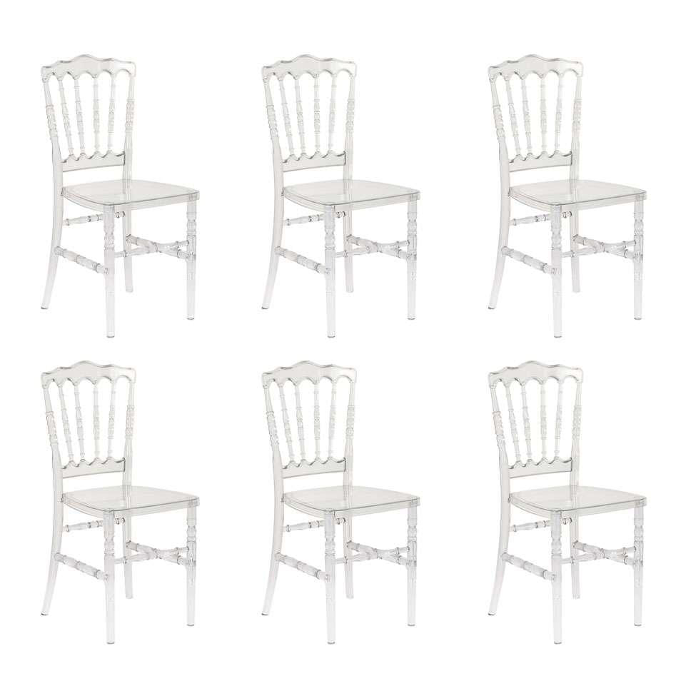Conjunto com 6 Cadeiras Dior Cristal