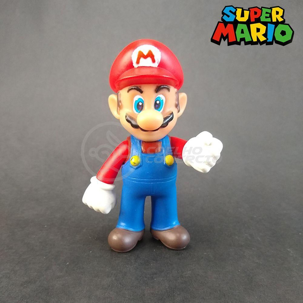 Boneco Action Figure Universo Mario + Caneca 350Ml Mario