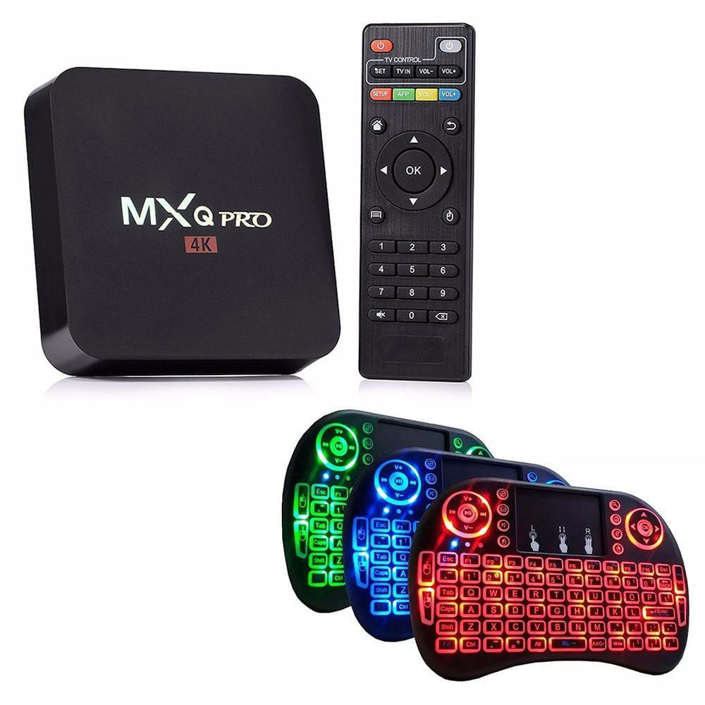 Kit 1Conversor Tv Mx Pro +1 Mini Teclado Wireless Pad c/ Led