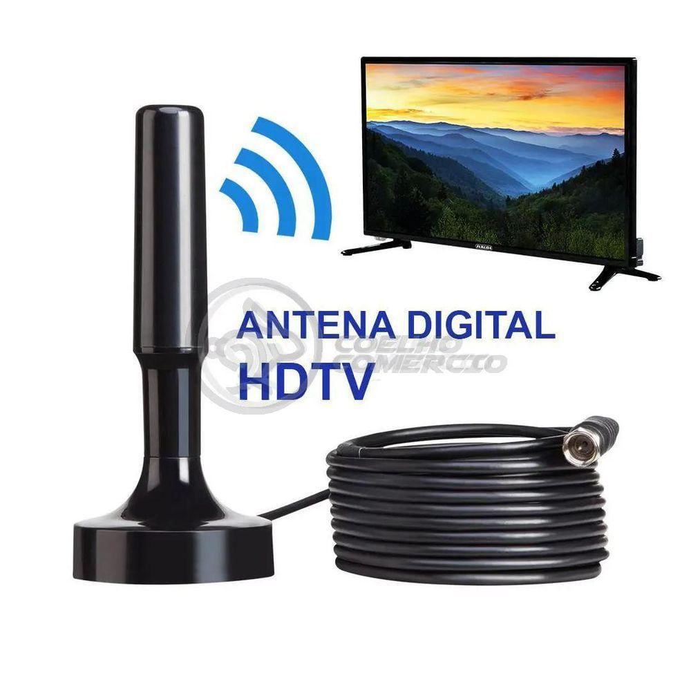 Antena Digital Portátil Interna E Externa Full Hdtv Vhf 4K