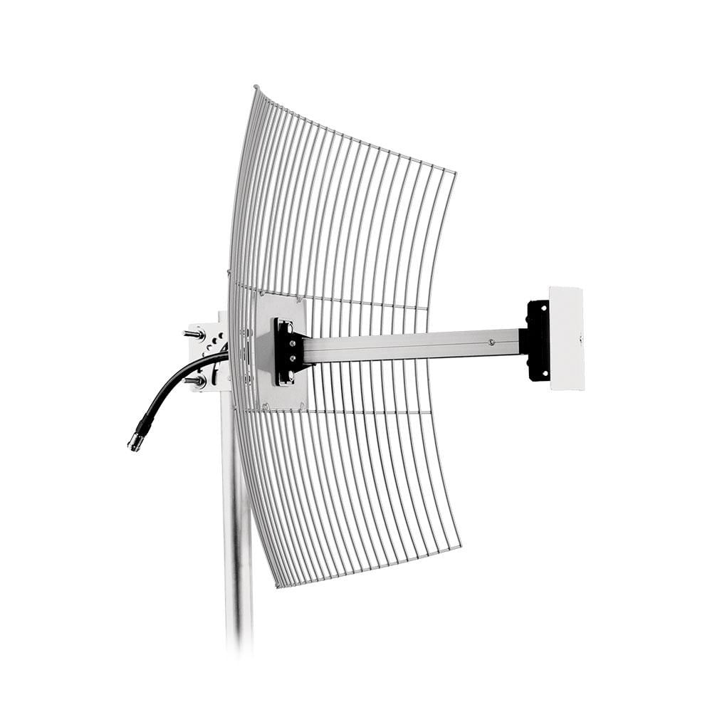 Antena Parabolica de Grade para Internet Aquario MM-2425F10 com 2.4 GHZ e Ganho de 25DBI