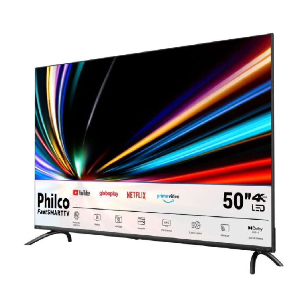 Smart TV Philco 50" 4K LED Dolby Audio PTV50G70SBLSG - Bivolt Bivolt