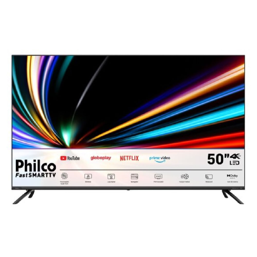 Smart TV Philco 50" 4K LED Dolby Audio PTV50G70SBLSG - Bivolt Bivolt