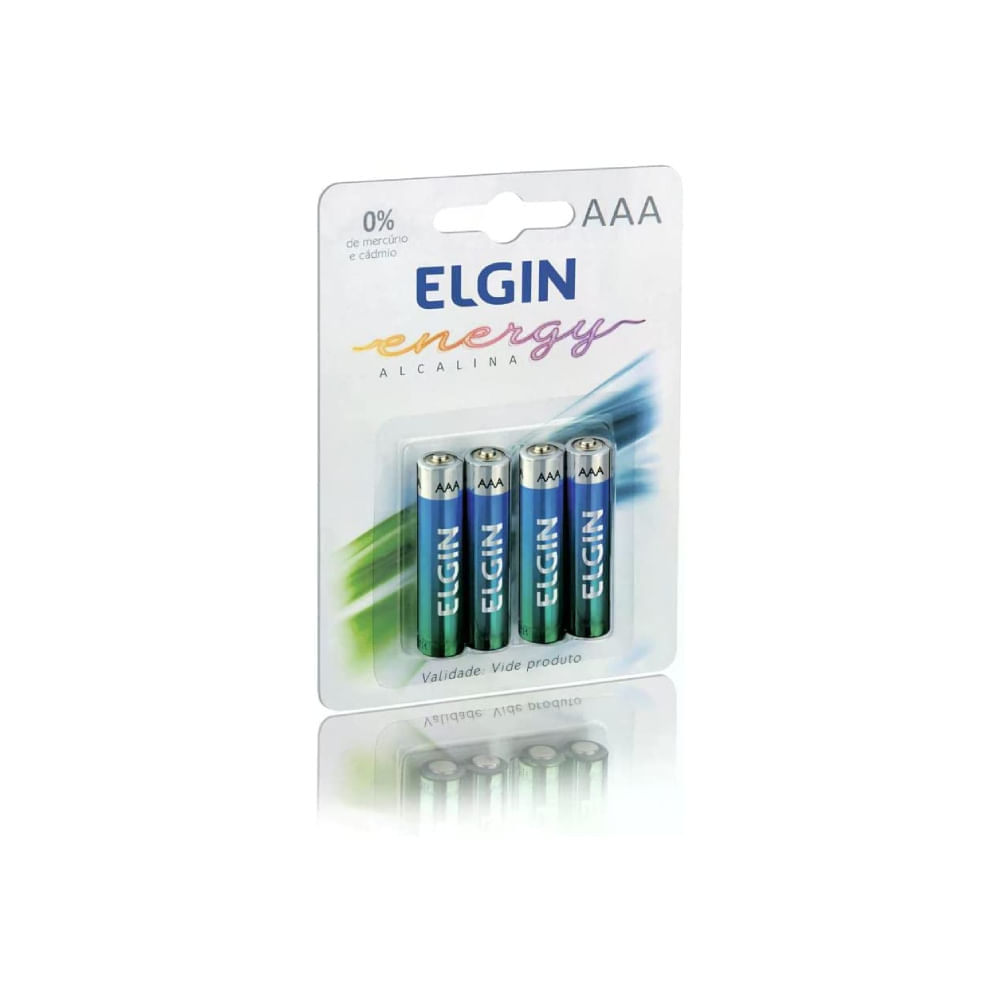 Pilha Alcalina AAA Blister Com 4 Unidades - Elgin