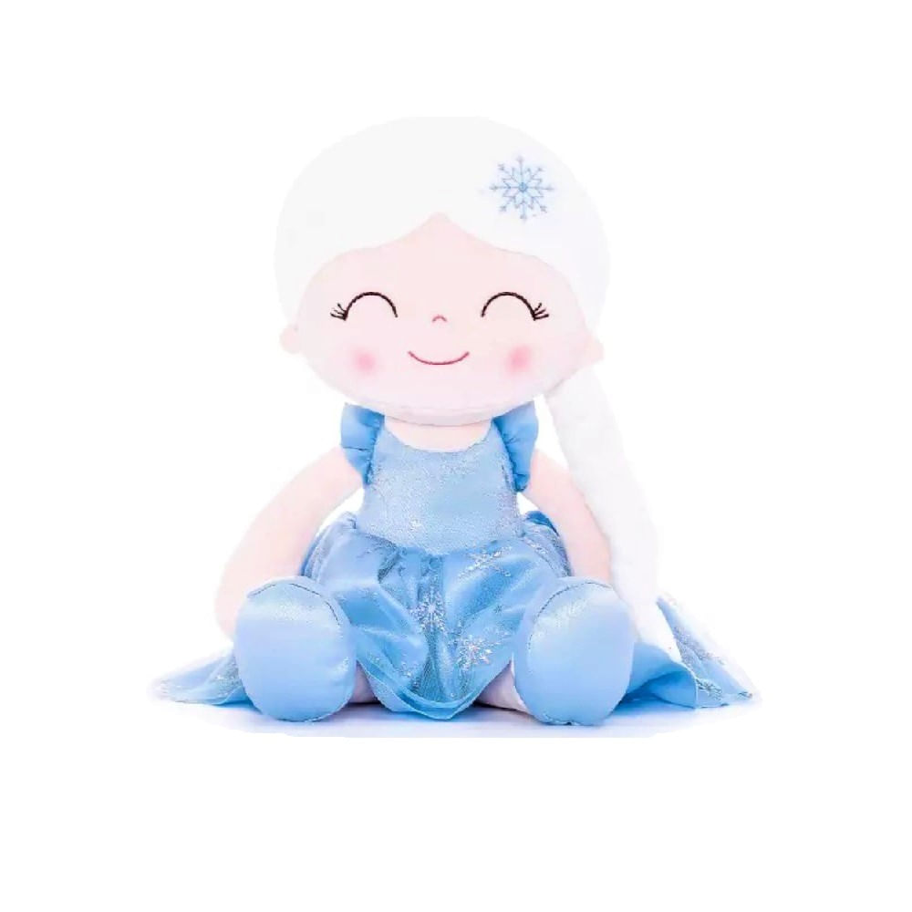 Boneca 40cm Princesa Elsa Frozen Gloveleya Pelúcia Infantil