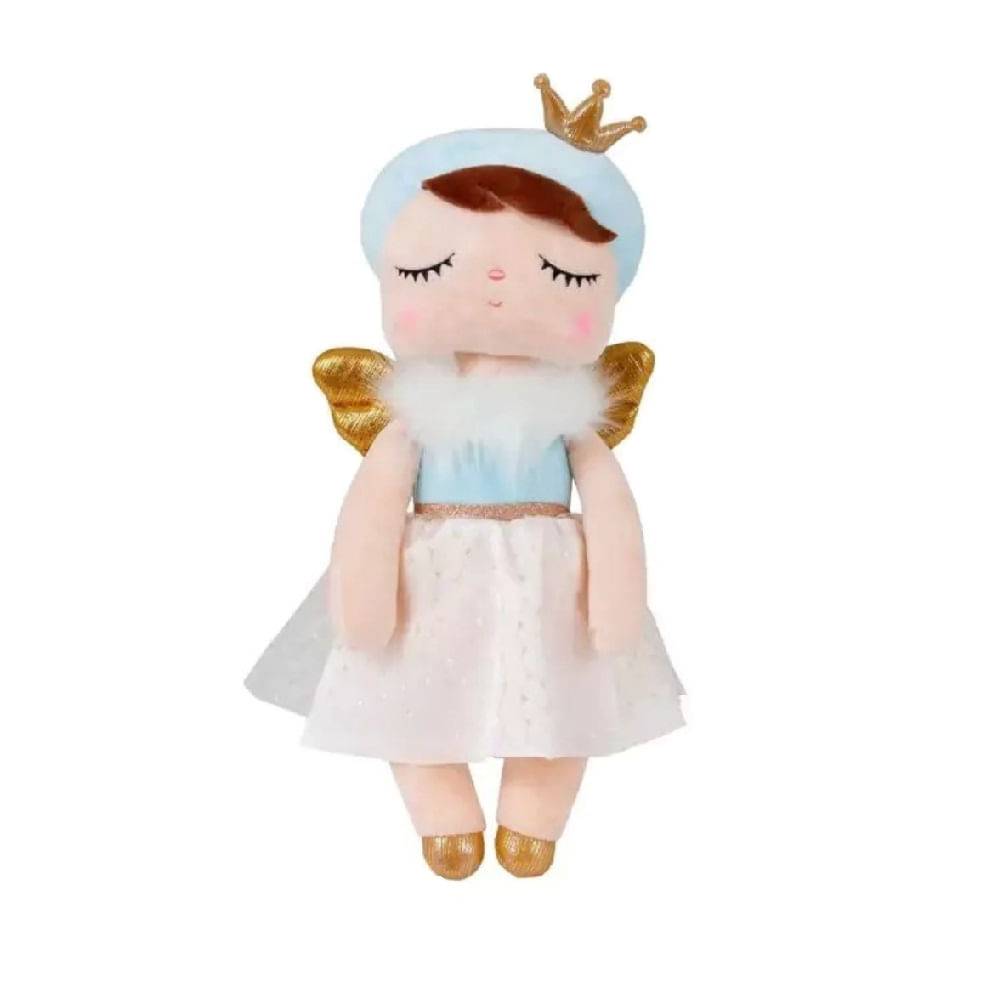 Boneca 35cm Doll Ângela Coroa c/ Asas e Vestidinho Infantil