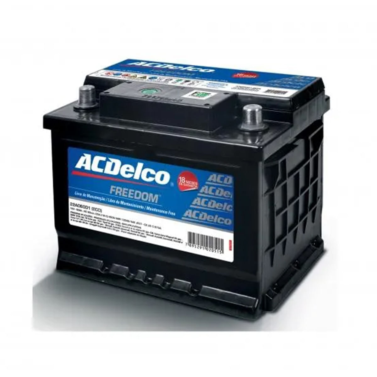 Bateria AcDelco 40 Amperes Caixa Alta Lado Positivo Direito 18 Meses de Garantia