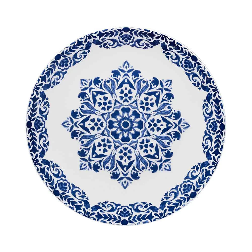 Aparelho de Jantar e Chá Oxford Blue Indian em Porcelana 20 Peças UNICA