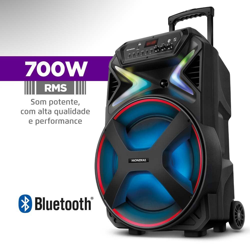 Caixa Acústica Bluetooth USB 700W Mondial CM700
