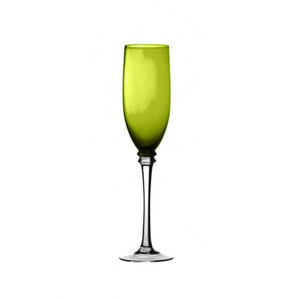 Taça para champanhe em vidro Montarte verde AA0951-1/VD