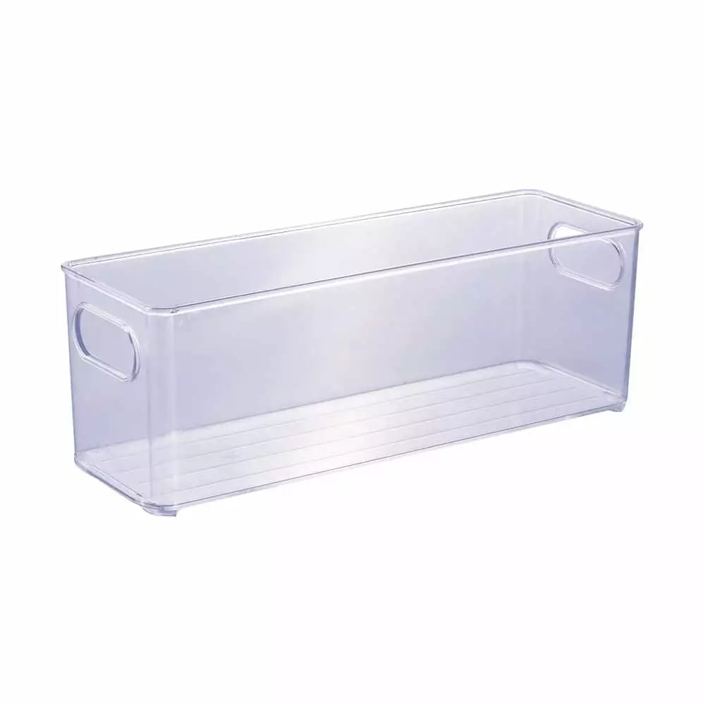 Caixa Organizadora Plasútil de Plástico Transparente Multiuso 30x10x10,4cm UNICA