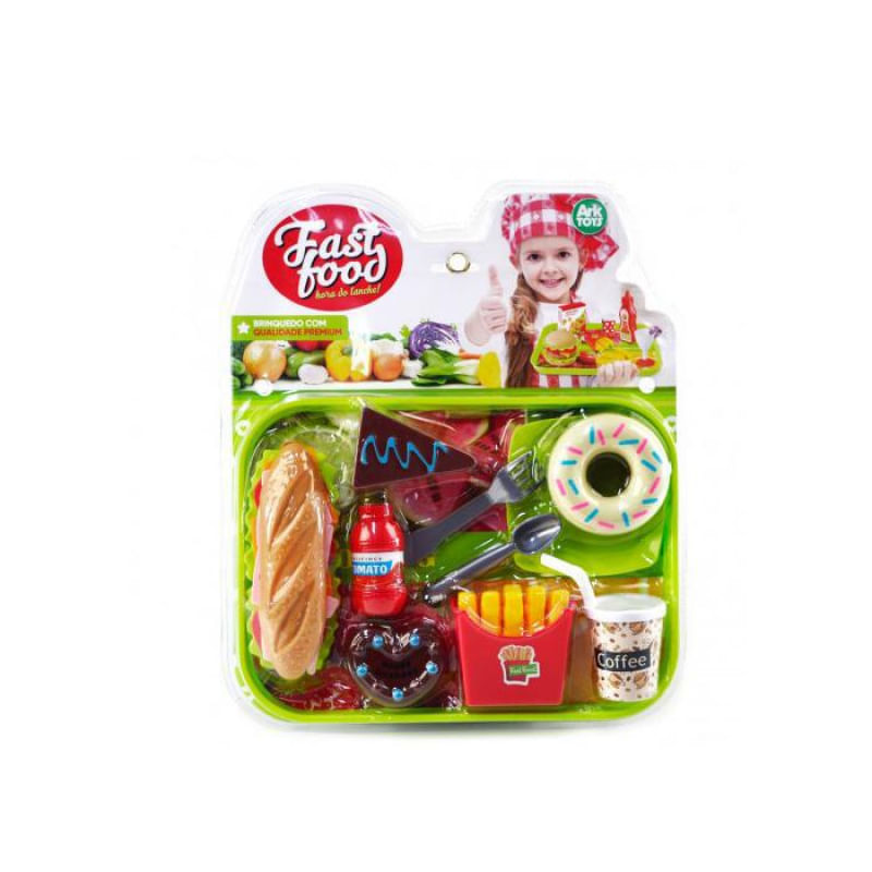 Kit De Comidinhas Infantil Fast Food Hora Do Lanche Ark Toys
