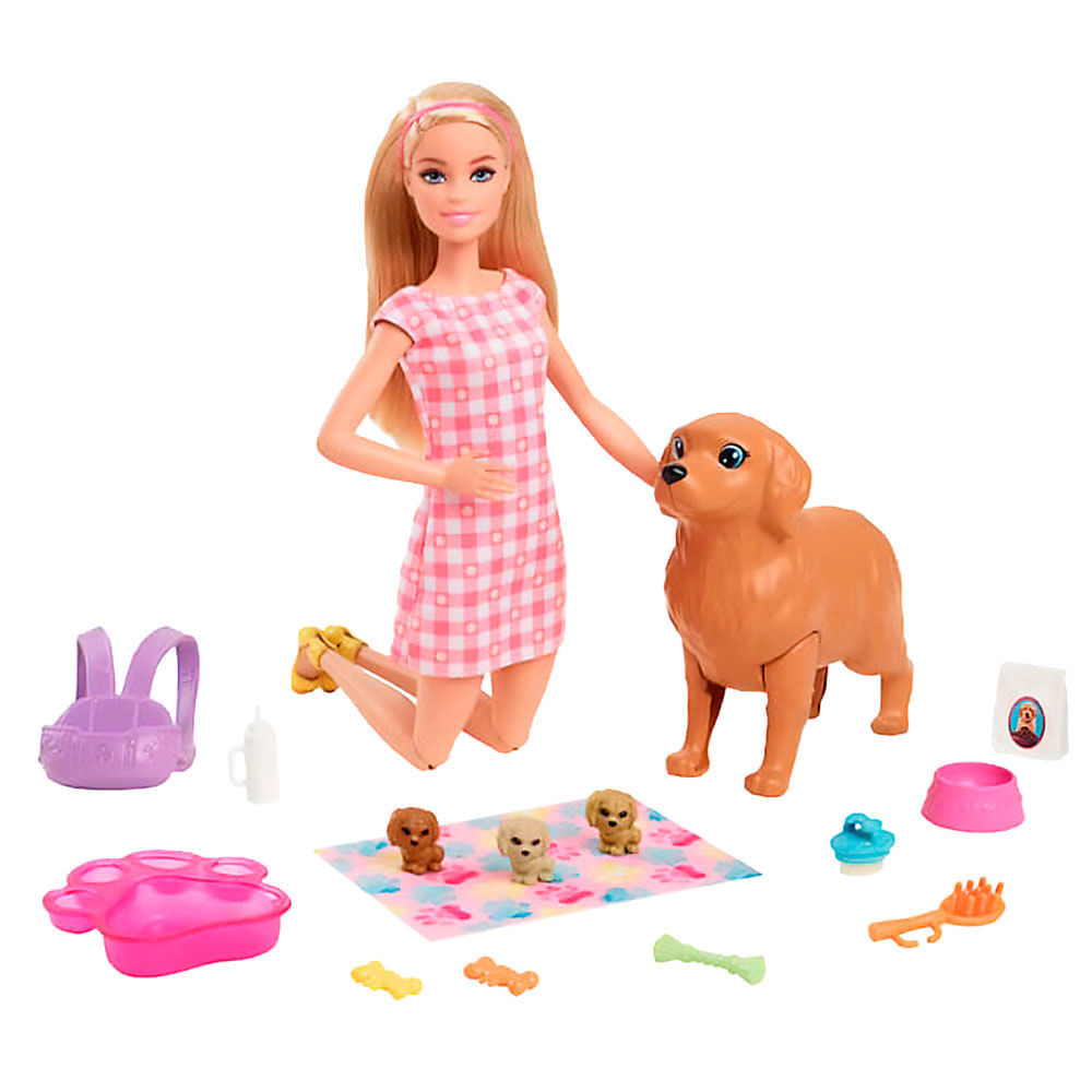 Boneca Barbie Cachorrinhos Recém-Nascidos UNICA