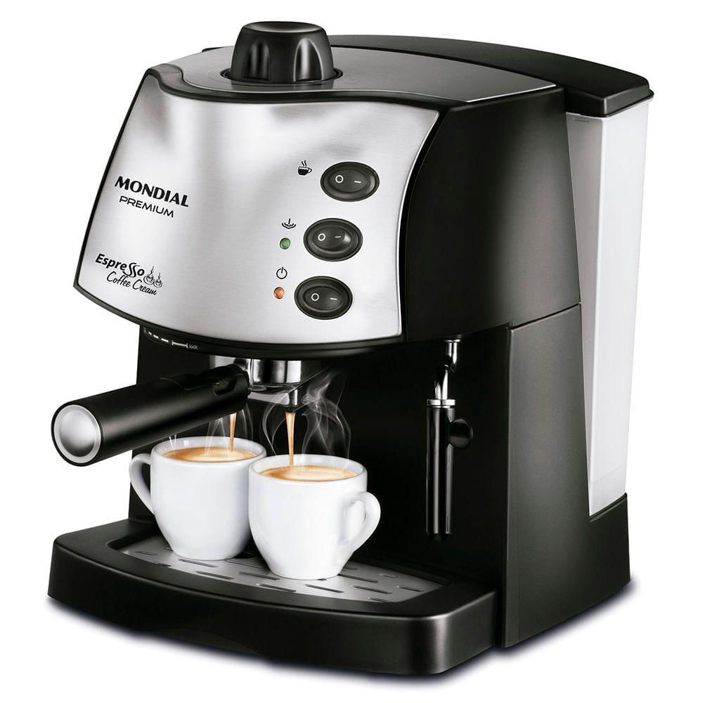 Máquina De Café Expresso Mondial Coffee Cream C-08 Cafeteira-220v-preto/inox 220v