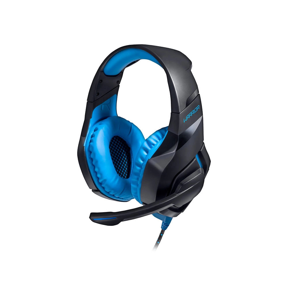 Headset Gamer Warrior Preto e Azul com LED PH244 UNICA