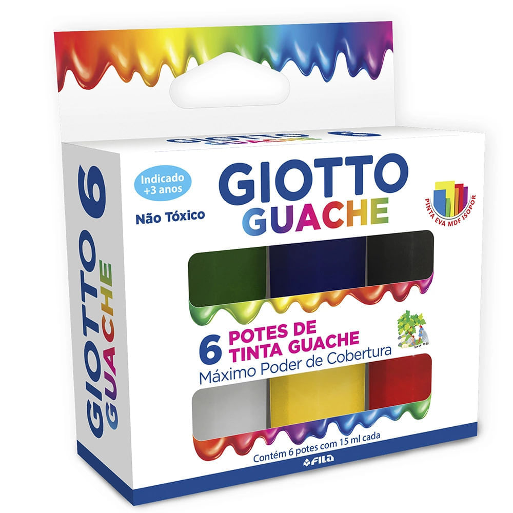 Tinta Guache Canson Giotto 6 Cores 15ml UNICA