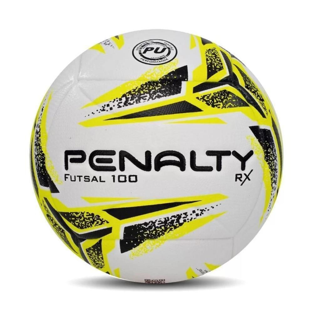 Bola De Futsal Penalty Rx 100 XXIII Branco e Amarelo