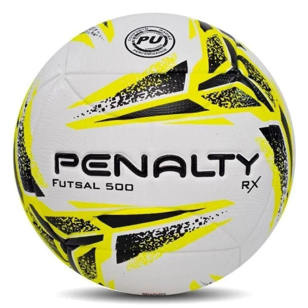 Bola De Futsal Penalty Rx 500 XXIII Branco e Amarelo