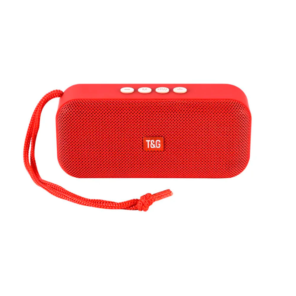 Caixa Portátil T&amp;G TG-516 Bluetooth e Pen Drive Vermelha - AP0431