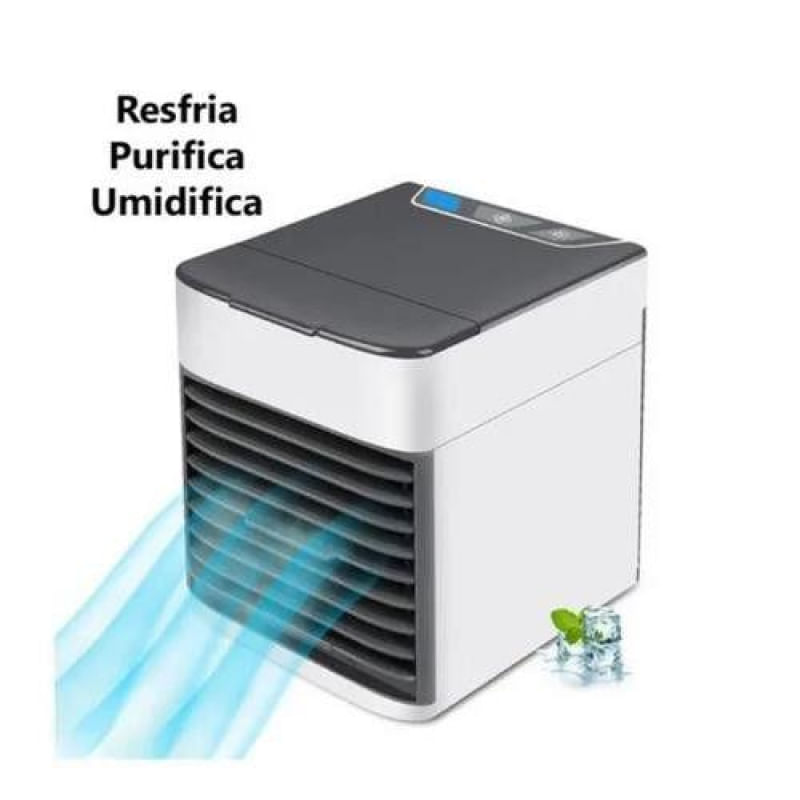 Mini Ar Condicionado Portátil Arctic Air Cooler Umidificador Climatizador Luz Led Envio Imediato