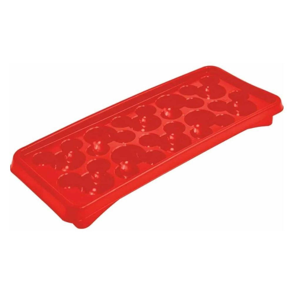 Forma Para Gelo Mickey Mouse 10 Espaços De Plástico Vermelha