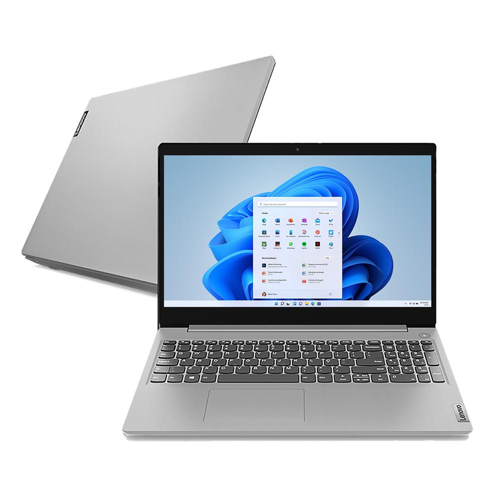 Notebook 15.6" Lenovo Ideapad 3i 82BS000GBR Windows 11 Intel i5 256GB 8GB Prata