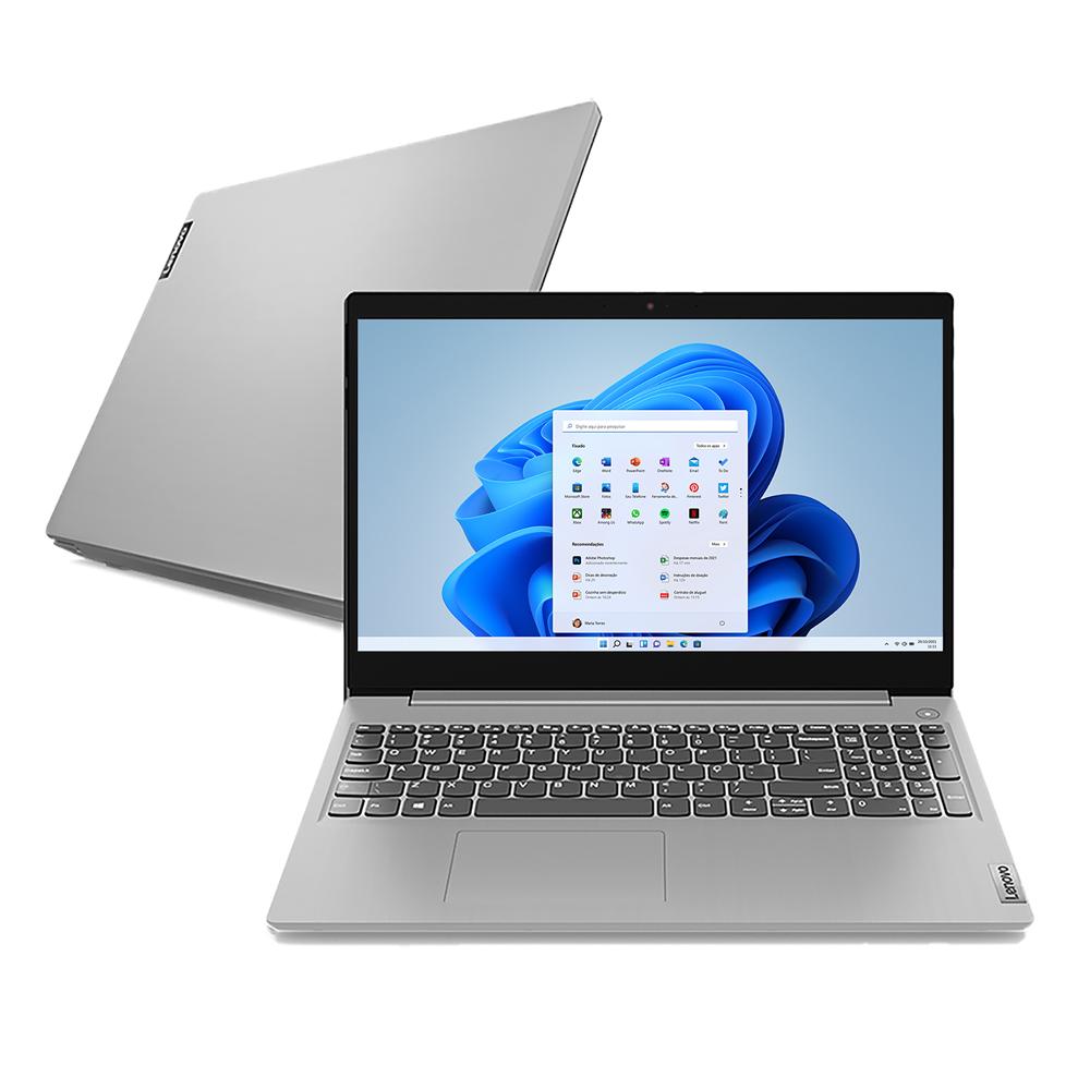 Notebook 15.6" Lenovo Ideapad 3i 82BU0006BR Windows 11 Intel Celeron 128GB SSD 4GB Prata