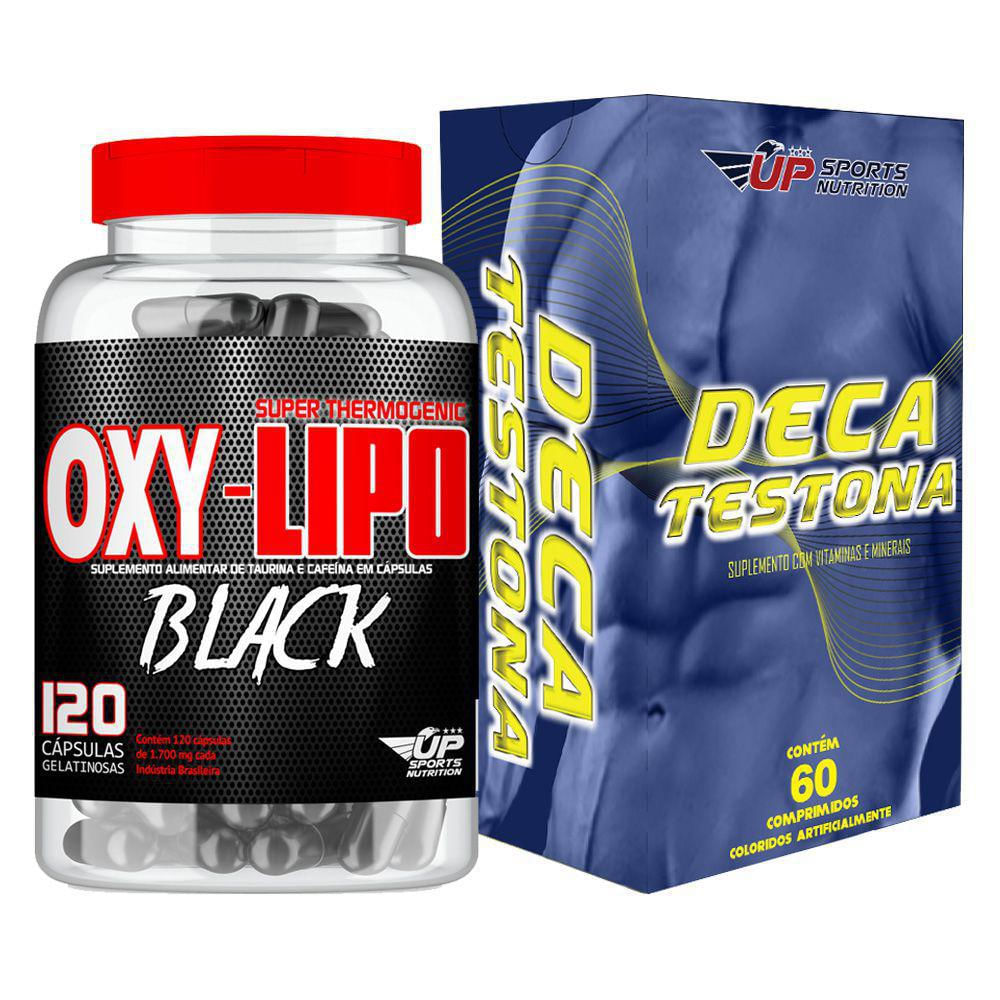 Kit Deca Testona Com 60 + Oxy-Lipo Black 1700Mg 120 Cápsulas