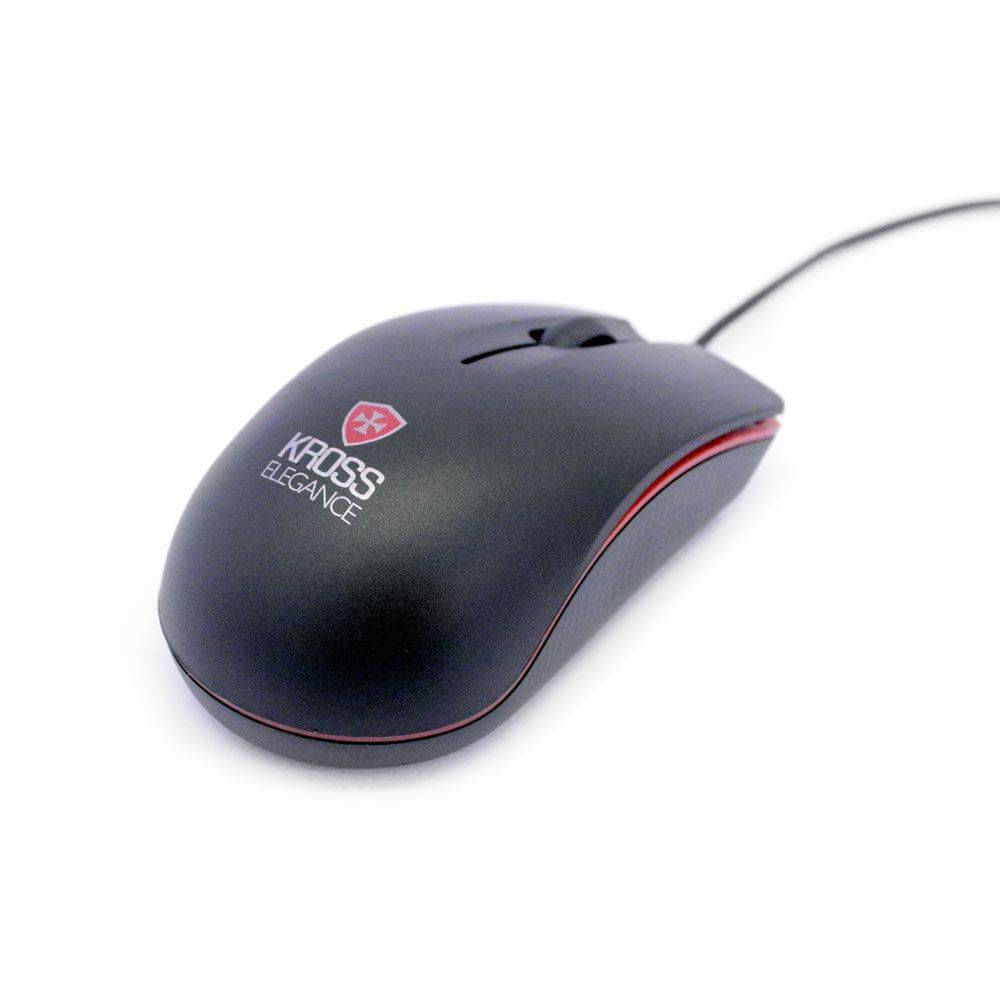 Mouse com Fio USB Economico KE-M090 Kross Preto MOUSE C/FIO USB ECONOMICO PRETO KE-M090
