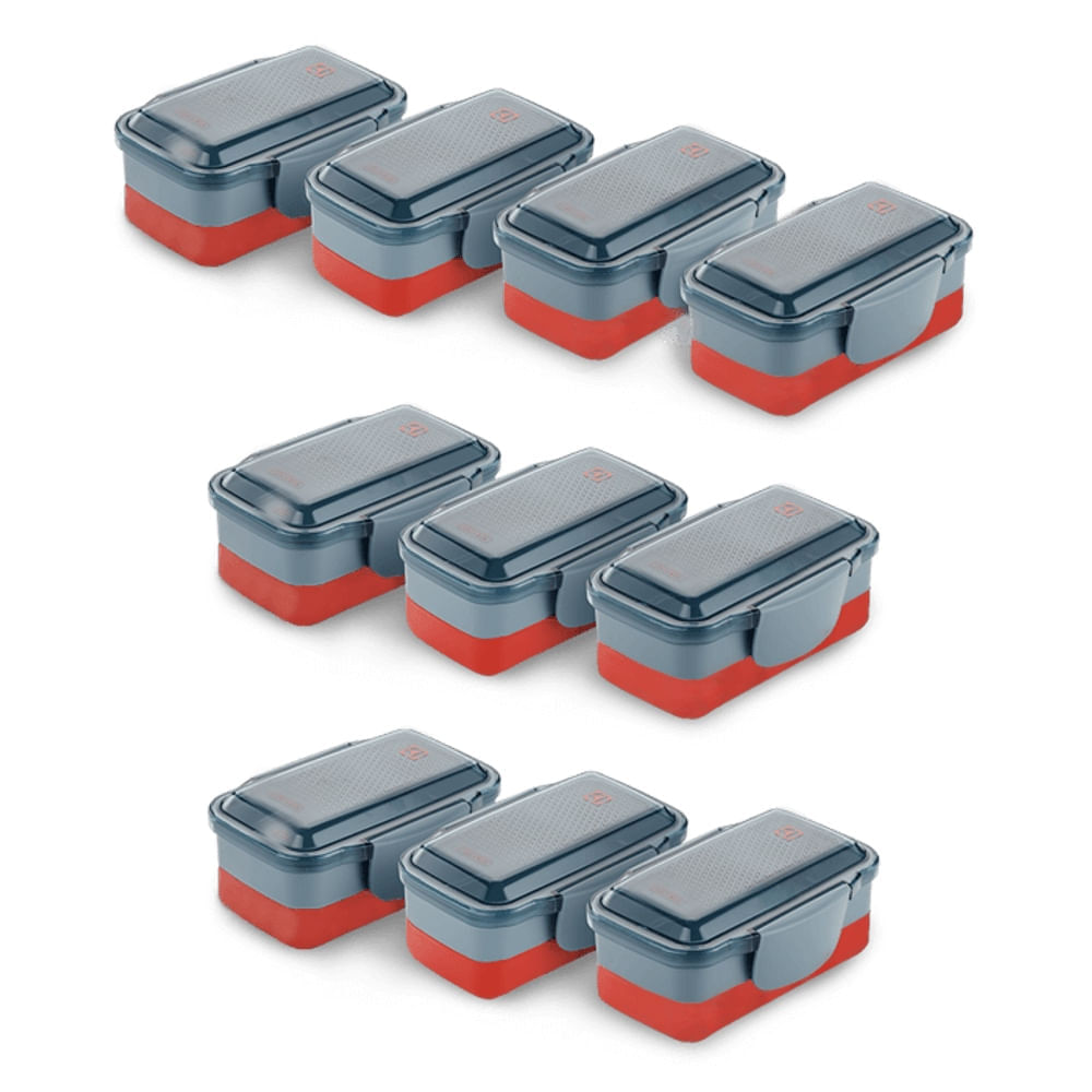 Kit Lunch Box Vermelha Electrolux 10 unidades