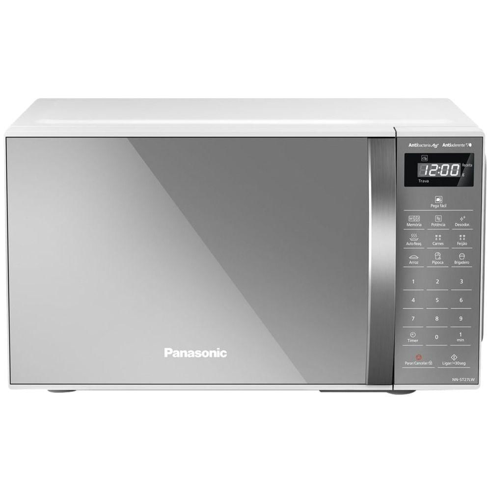 Microondas Panasonic Porta Espelhada 21 Litros Branco 110V