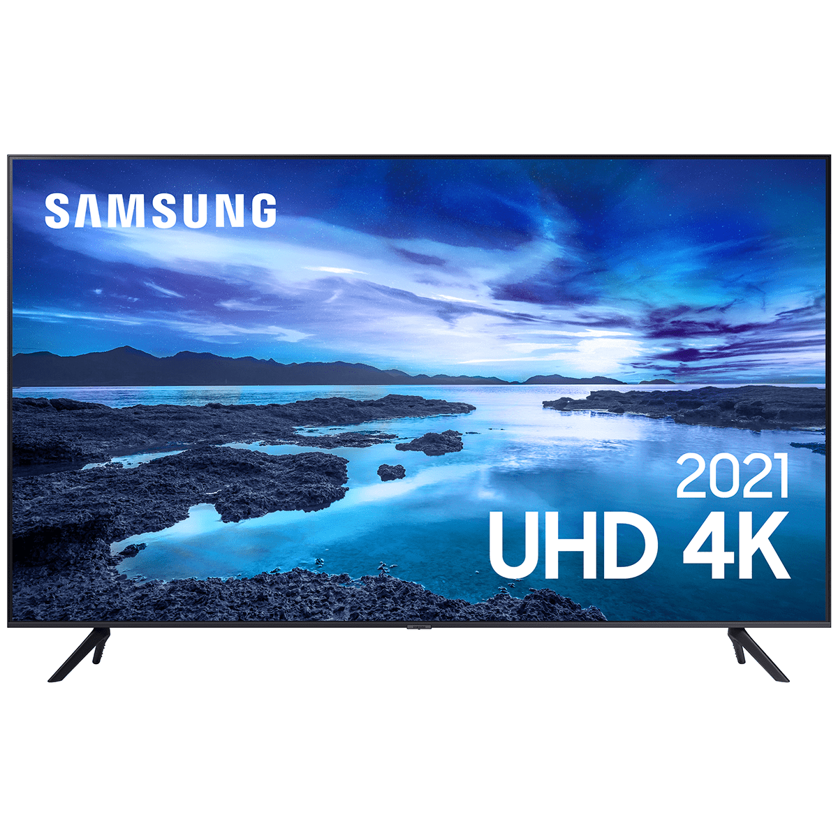 Smart TV Samsung 43" UHD 4K AU7700 WiFi Tela sem limites Cinza Titan Bivolt