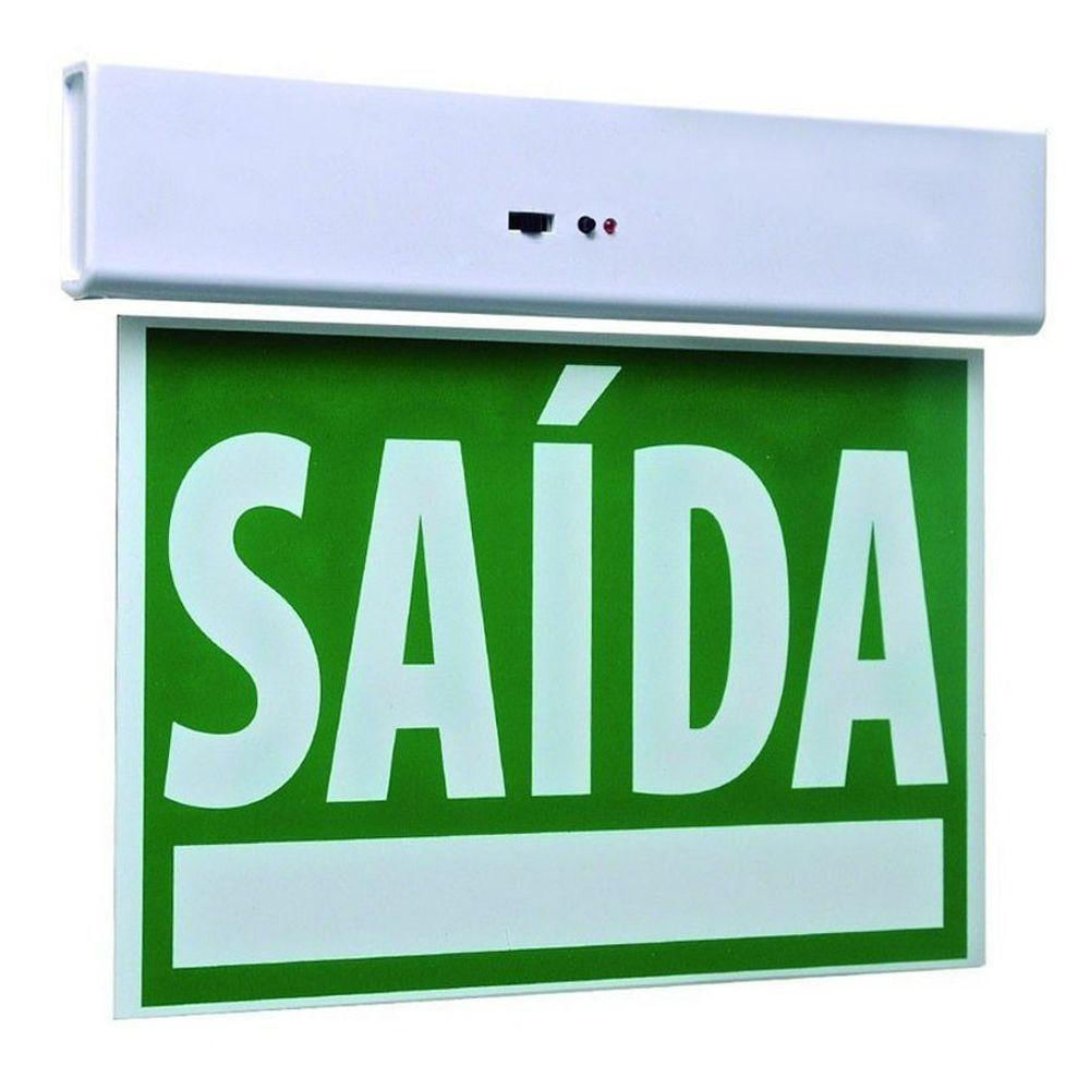 Placa De Sinalizaçao Emergencia Saida Led Bateria