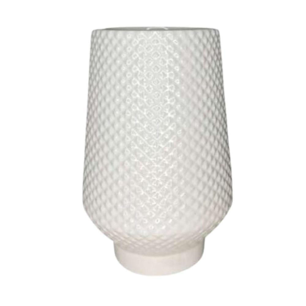 Vaso De Cerâmica Bico Jaca 12x18 Cm Branco