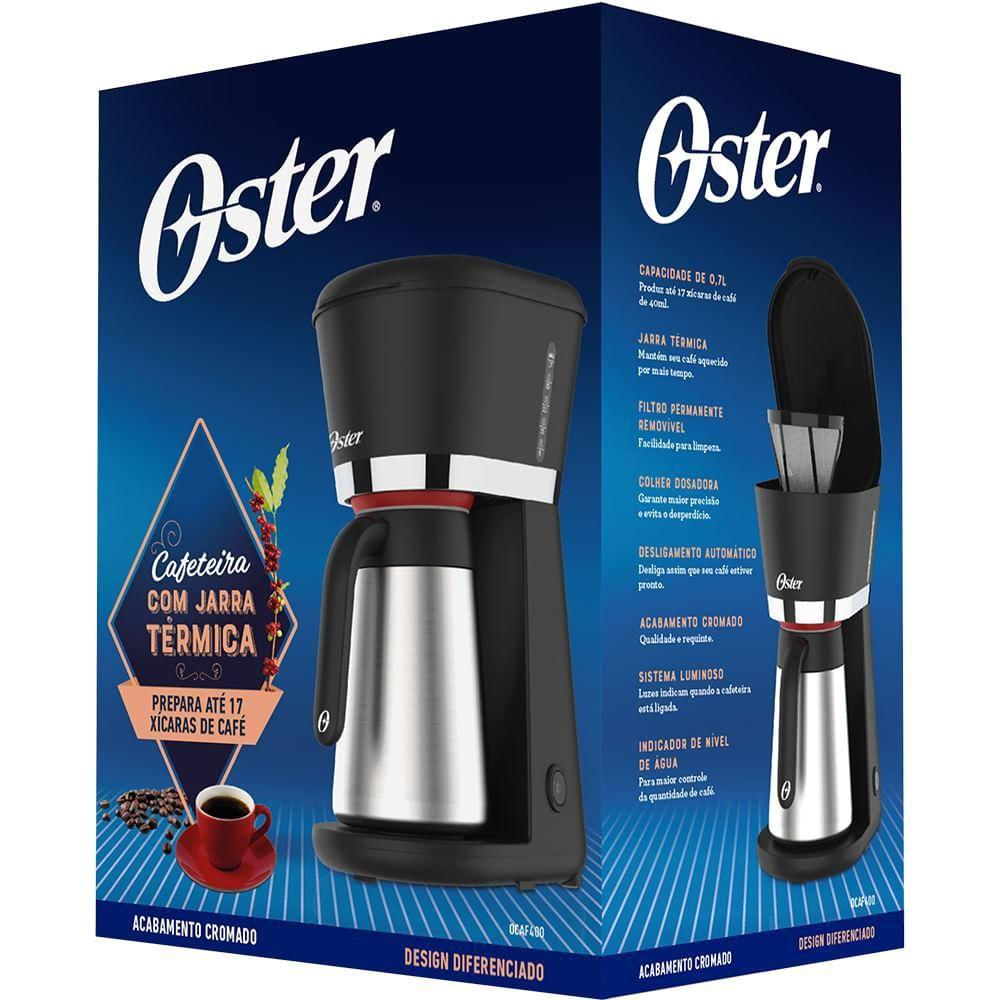 Cafeteira Oster Black com Jarra Térmica Inox 0,7 Litros 220V