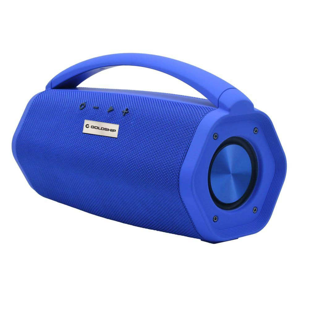 Caixa de Som Aqua Boom Speaker Ipx7 Goldship Bateria Interna Azul