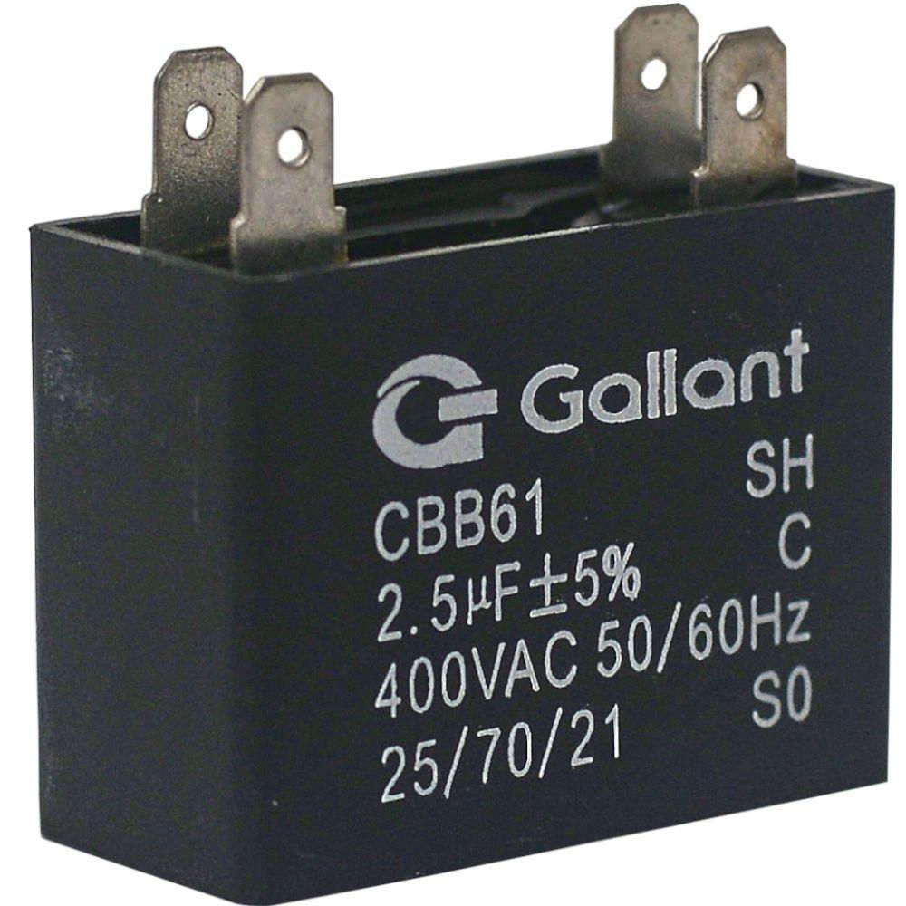 Capacitor CBB61 Gallant 2.5MF +-5% 400 VAC GCP25S00A-PT400