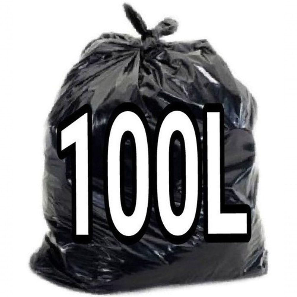 Saco De Lixo 100L Reforçado 100un Preto