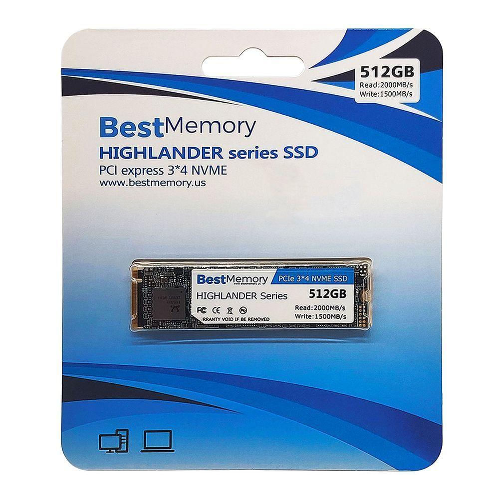 Ssd 512gb Best Memory Highlander Series, M.2 Nvme 2280 Pcie Gen3x4, Leitura 2000mb/s, Grav. 1500mb/s