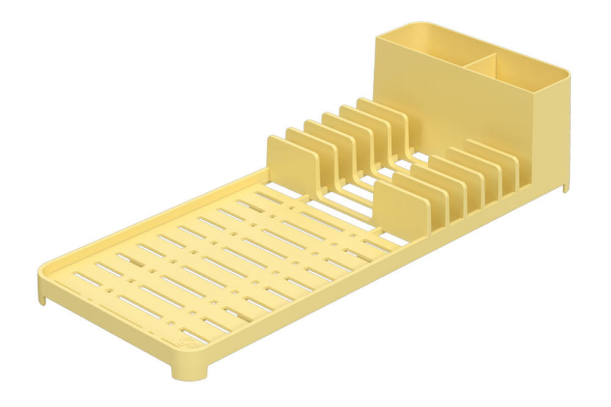 Escorredor de Louças Single 41,7 X 16,9 X 9 cm - Amarelo Coza