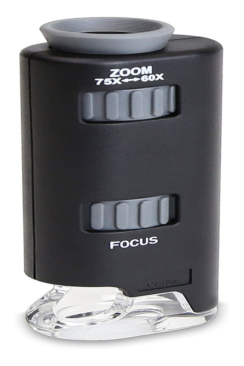 Microscópio de Bolso MM-200 Carson com LED e ampliação 60x a 75x