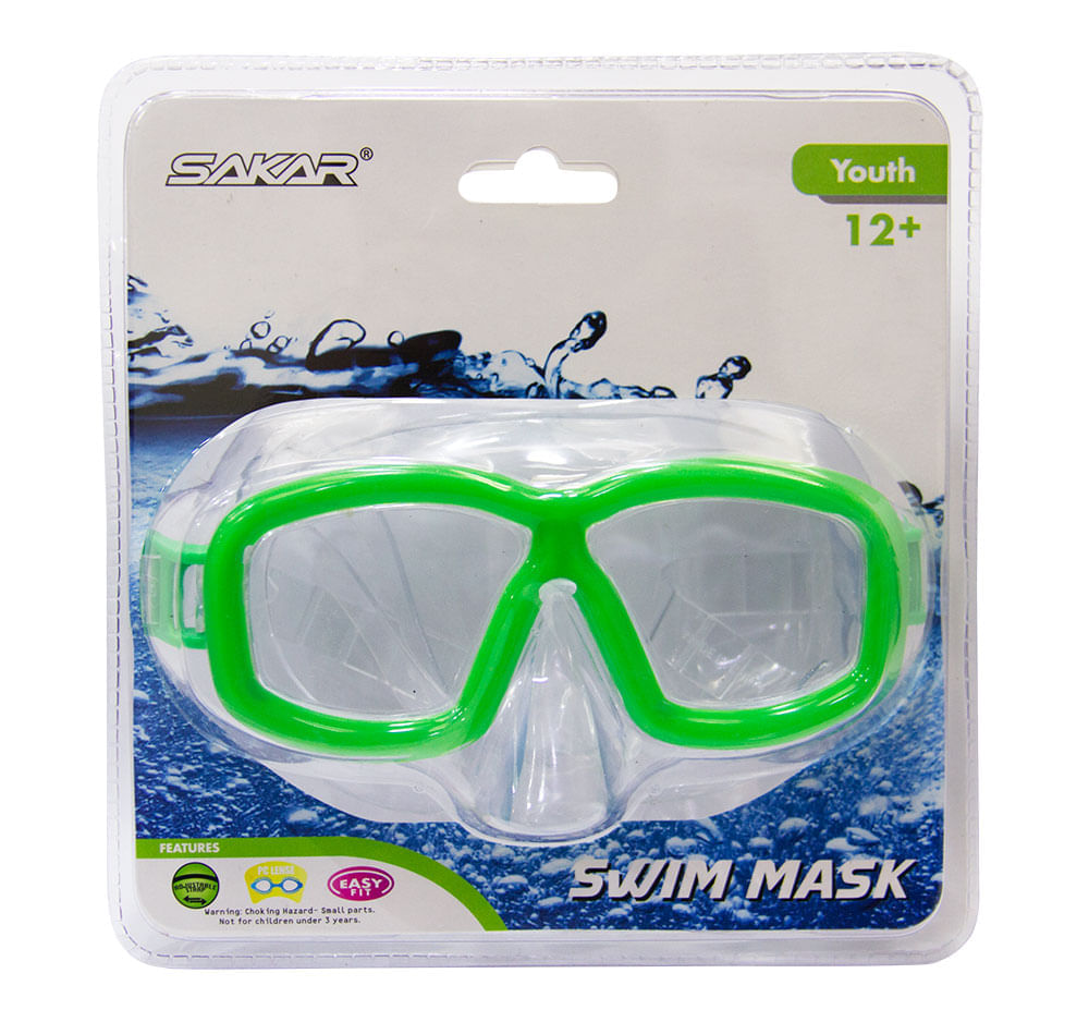 Máscara de mergulho Infantil para crianças a partir de 12 anos de idade Verde
