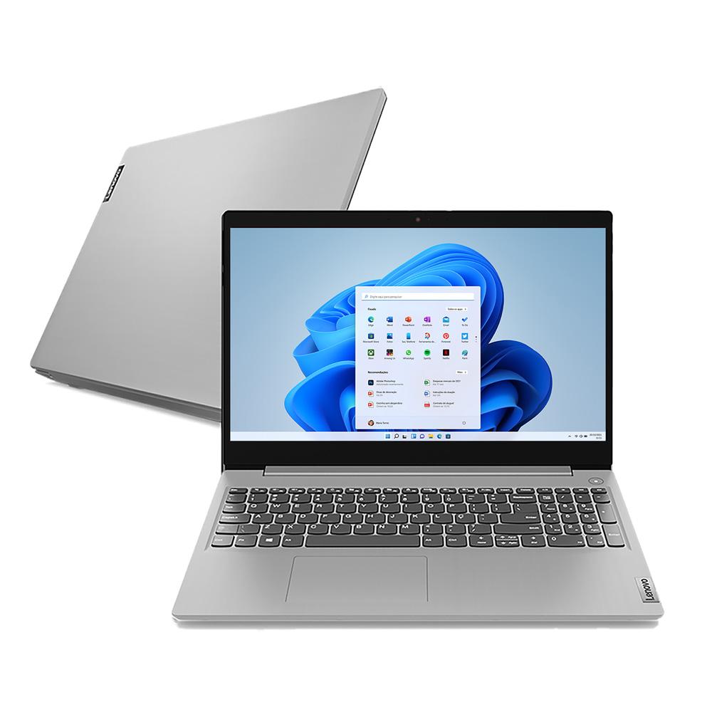 Notebook 15.6" Lenovo Ideapad 3i 82BS000JBR Windows 11 Intel i3 256GB 4GB Prata
