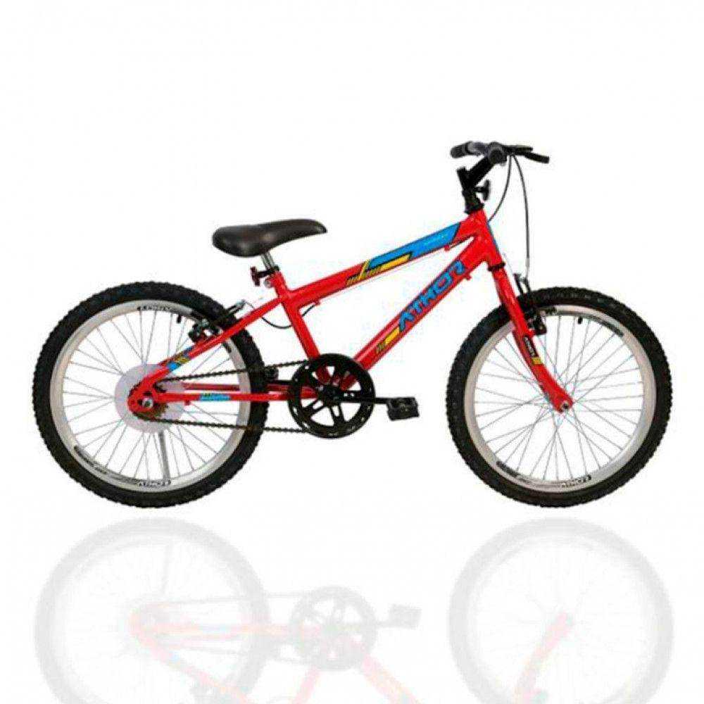 Bicicleta Infantil Aro 20 Athor Evolution Mtb Sem Marcha Vermelho