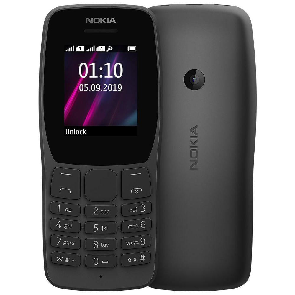Celular Nokia 110 Dual Sim Mp3 Rádio Fm Preto Com Fone