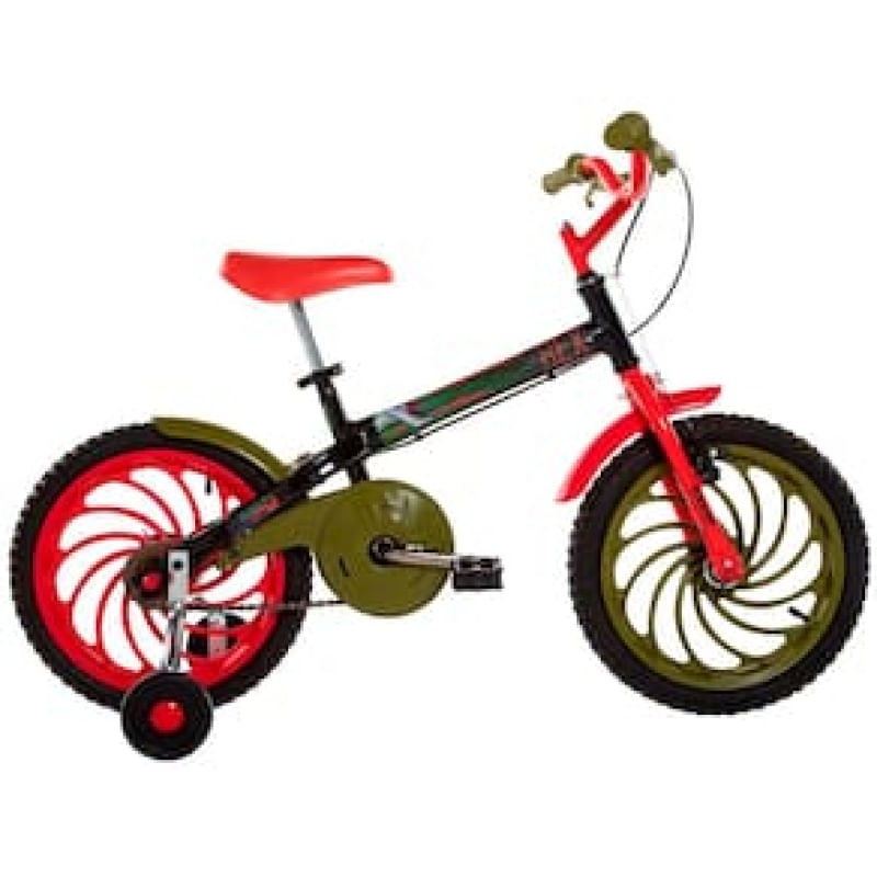 Bicicleta Infantil Aro 16 Caloi Power Rex - Verde/Vermelho