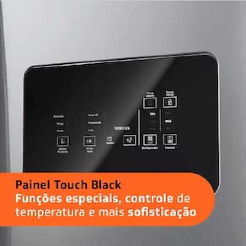 Geladeira Brastemp French Door BRO85AK Frost Free com Tecnologia Inverter, Turbo Freezer e Design Premium Inox – 554 L Inox / 110