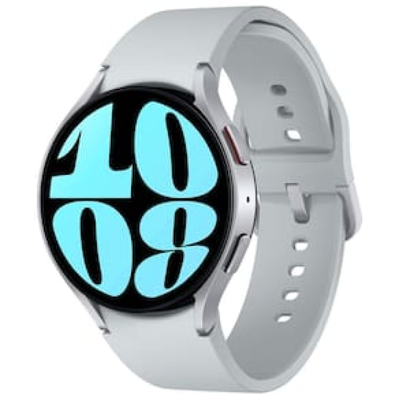 Smartwatch Samsung Galaxy Watch6 LTE 44mm Prata Tela Super AMOLED de 1.47", Bluetooth, Wi-Fi, GPS, NFC e Google Wear OS