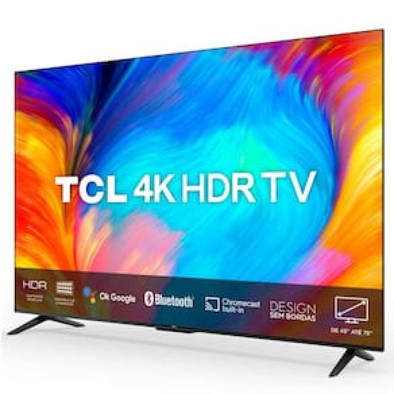Smart TV LED 65" 4K UHD TCL P635 Google TV, Dolby Audio, HDR10+, WiFi Dual Band, Bluetooth Integrado, Chromecast e Google Assistente