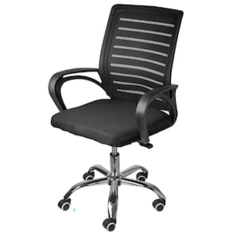 Cadeira de Escritório Giratória OR Design Diretor Blend com Regulagem de Altura, Apoio para os Braços e Sistema Relax Preto